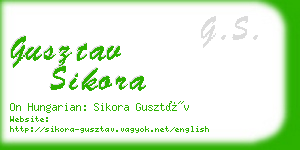 gusztav sikora business card
